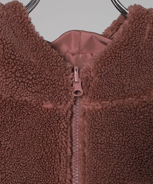 WEGO(ウィゴー)の「WEGO/リバーシブルボアフリースパーカー(ブルゾン・レディース・ホワイト/ベージュ/ピンク/ライトパープル/ライトピンク/ホワイト系その他・FREE)」の8枚目の写真