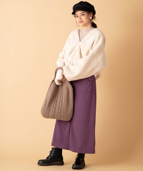 WEGO(ウィゴー)の「WEGO/リバーシブルボアフリースパーカー(ブルゾン・レディース・ホワイト/ベージュ/ピンク/ライトパープル/ライトピンク/ホワイト系その他・FREE)」の22枚目の写真