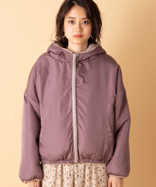 WEGO(ウィゴー)の「WEGO/リバーシブルボアフリースパーカー(ブルゾン・レディース・ホワイト/ベージュ/ピンク/ライトパープル/ライトピンク/ホワイト系その他・FREE)」の17枚目の写真