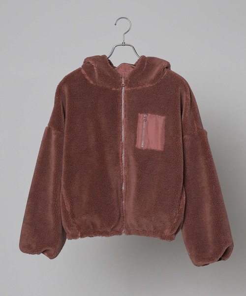 WEGO(ウィゴー)の「WEGO/リバーシブルボアフリースパーカー(ブルゾン・レディース・ホワイト/ベージュ/ピンク/ライトパープル/ライトピンク/ホワイト系その他・FREE)」の13枚目の写真