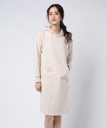 ロゴパーカーワンピース ロング丈 ワンピースタイプ サイドスリット入り Outdoor Products Apparel アウトドアプロダクツ Outdoor Products 公式通販サイト