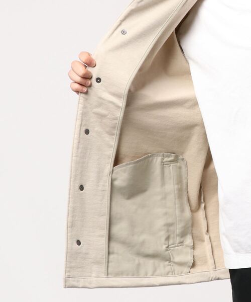 Jackman（ジャックマン）の「Sweat Coach Jacket（カバーオール・メンズ・ネイビー/ブラウン/ストーン/ブラック/ライトブラウン・SMALL/LARGE/MEDIUM）」の6枚目の写真
