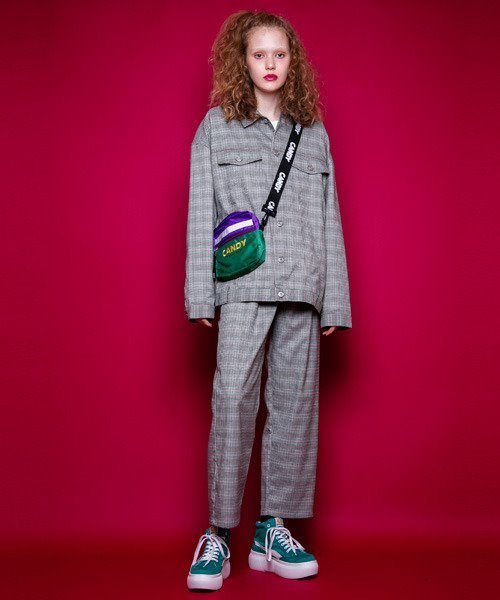 Candy Stripper(キャンディストリッパー)の「REFIND CHECK BAGGY パンツ(その他パンツ・レディース・ブラウン/カーキ・1/2)」の14枚目の写真