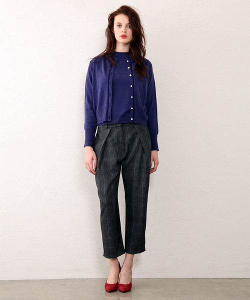 mystic（ミスティック）の「チェックタックパンツ（スラックス・レディース・グレー/チャコールグレー・FREE）」の9枚目の写真