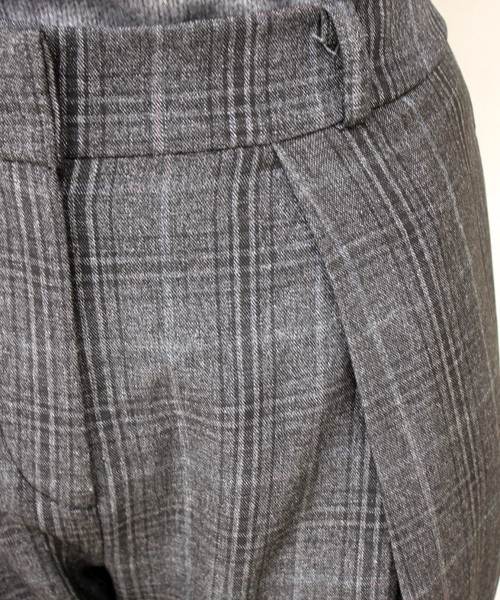mystic（ミスティック）の「チェックタックパンツ（スラックス・レディース・グレー/チャコールグレー・FREE）」の5枚目の写真