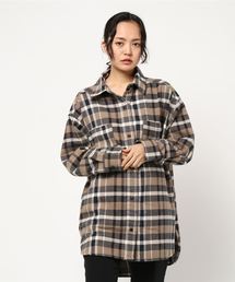 AMERICAN HOLIC | Wポケット厚手チェックBIGシャツ(シャツ/ブラウス)