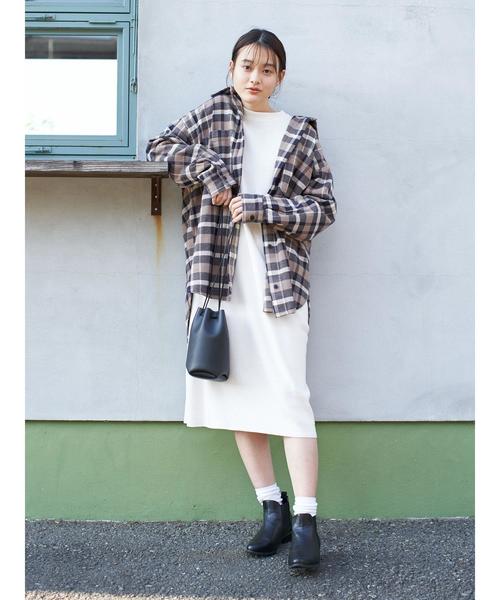 AMERICAN HOLIC（アメリカンホリック）の「Wポケット厚手チェックBIGシャツ ＊（シャツ/ブラウス・レディース・ホワイト系その他7/ブラウン系その他4/ブルー系その他5/その他5・FREE）」の21枚目の写真