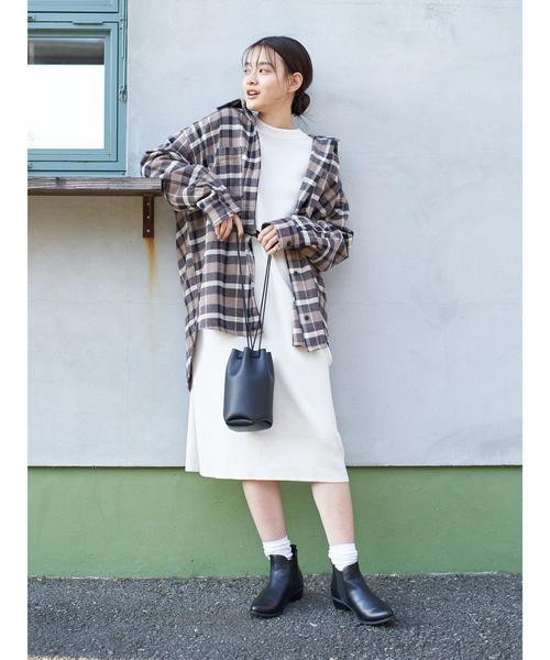 AMERICAN HOLIC（アメリカンホリック）の「Wポケット厚手チェックBIGシャツ ＊（シャツ/ブラウス・レディース・ホワイト系その他7/ブラウン系その他4/ブルー系その他5/その他5・FREE）」の20枚目の写真