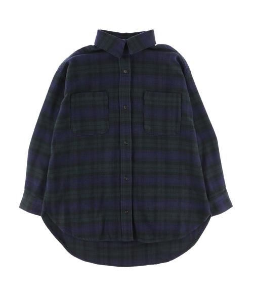 AMERICAN HOLIC（アメリカンホリック）の「Wポケット厚手チェックBIGシャツ ＊（シャツ/ブラウス・レディース・ホワイト系その他7/ブラウン系その他4/ブルー系その他5/その他5・FREE）」の12枚目の写真