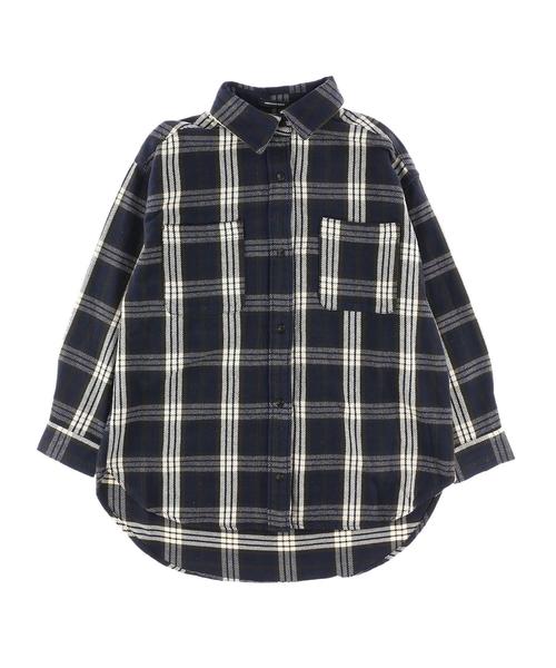 AMERICAN HOLIC（アメリカンホリック）の「Wポケット厚手チェックBIGシャツ ＊（シャツ/ブラウス・レディース・ホワイト系その他7/ブラウン系その他4/ブルー系その他5/その他5・FREE）」の11枚目の写真