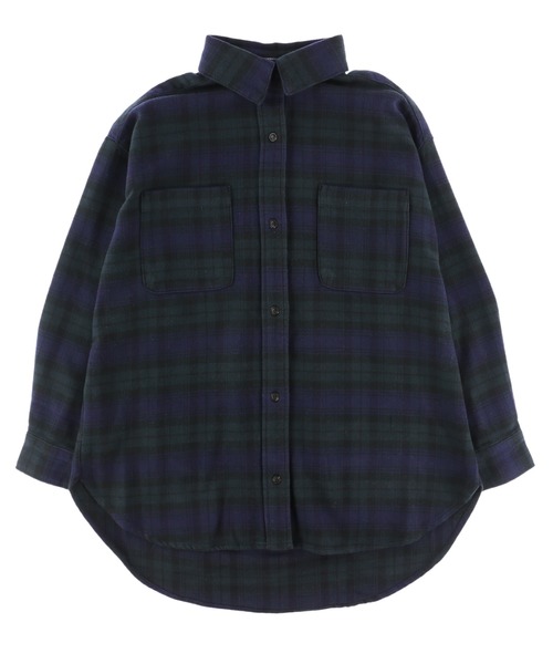 AMERICAN HOLIC（アメリカンホリック）の「Wポケット厚手チェックBIGシャツ ＊（シャツ/ブラウス・レディース・ホワイト系その他7/ブラウン系その他4/ブルー系その他5/その他5・FREE）」の6枚目の写真