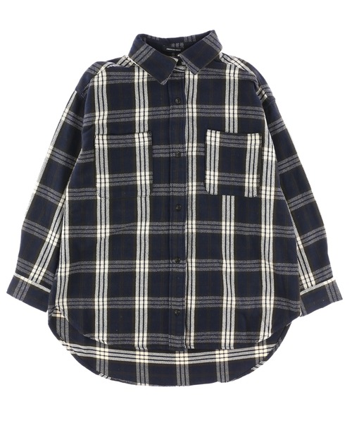 AMERICAN HOLIC（アメリカンホリック）の「Wポケット厚手チェックBIGシャツ ＊（シャツ/ブラウス・レディース・ホワイト系その他7/ブラウン系その他4/ブルー系その他5/その他5・FREE）」の5枚目の写真