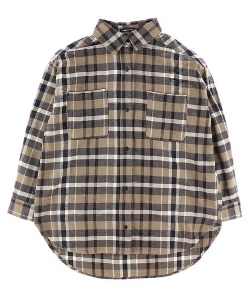 AMERICAN HOLIC（アメリカンホリック）の「Wポケット厚手チェックBIGシャツ ＊（シャツ/ブラウス・レディース・ホワイト系その他7/ブラウン系その他4/ブルー系その他5/その他5・FREE）」の7枚目の写真