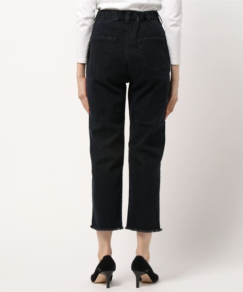 flower(フラワー)の「ステップフリンジパンツ(デニムパンツ・レディース・ブラック/ブルー・FREE)」の4枚目の写真