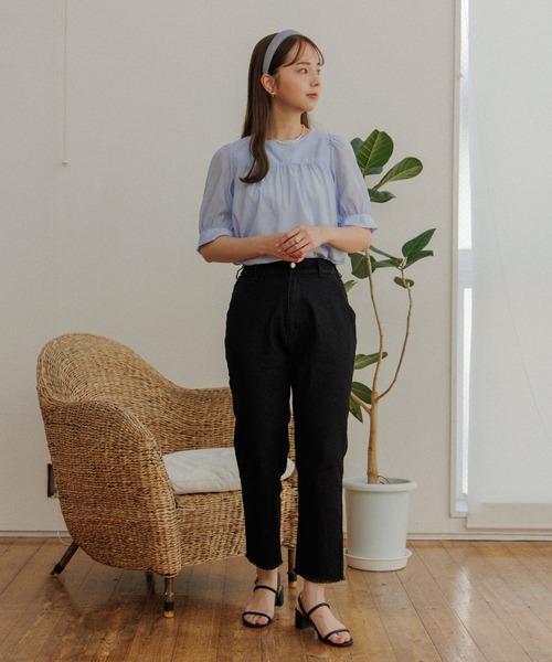 flower(フラワー)の「ステップフリンジパンツ(デニムパンツ・レディース・ブラック/ブルー・FREE)」の20枚目の写真