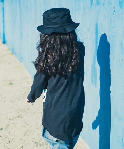 RADCHAP（ラッドチャップ）の「ビッグロゴチュニック（スウェット・キッズ・ブラック/ピンク・90cm/110cm/100cm/120cm/130cm/140cm/150cm）」の3枚目の写真