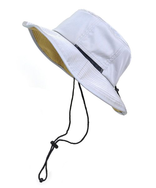 emesuelee(エメスーリー)の「撥水 パステルカラー アドベンチャーハット(ハット・メンズ・マスタード/ライトグレー/ブラック/ピンク・フリー)」の2枚目の写真