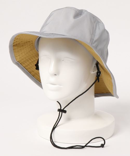 emesuelee(エメスーリー)の「撥水 パステルカラー アドベンチャーハット(ハット・メンズ・マスタード/ライトグレー/ブラック/ピンク・フリー)」の12枚目の写真