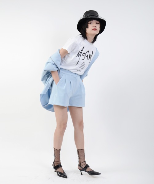 Narcissus（ナルシス）の「【Narcissus】ハイウエストショートパンツ（その他パンツ・レディース・ブルー/ベージュ/ブラック・FREE）」の3枚目の写真