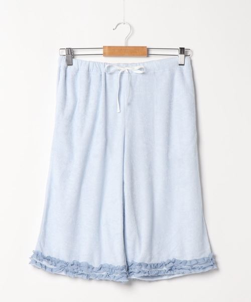 KID BLUE（キッドブルー）の「キッドブルー -20ガーゼパイル無地 -6分丈ボトムス -KROP560 -kidblue（ルームウェア/パジャマ・レディース・ネイビー/サックスブルー・M）」の4枚目の写真