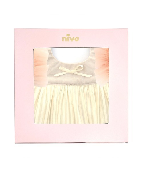 niva(ニヴァ)の「【 niva/ニヴァ】 Tulle Sleeve bib(スタイ/よだれかけ・キッズ・ピンク/パープル・ONE SIZE)」の4枚目の写真