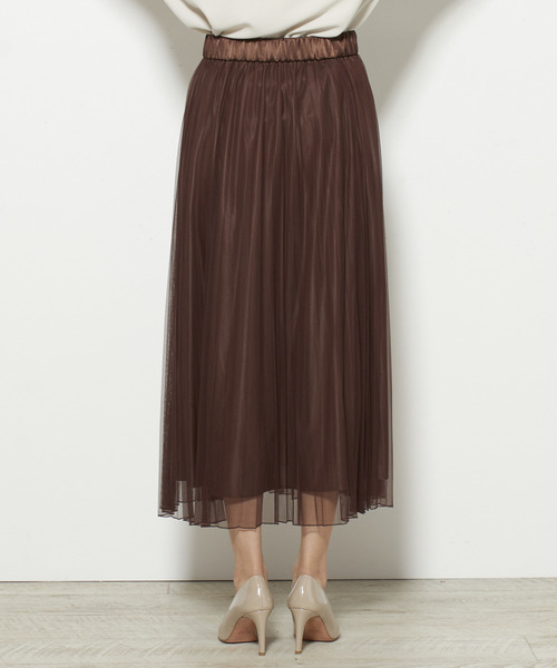 Tiara(ティアラ)の「チュールプリーツスカート(スカート・レディース・チャコールグレー/ブラック/ブラウン/セージグリーン/グレー系その他・FREE)」の16枚目の写真