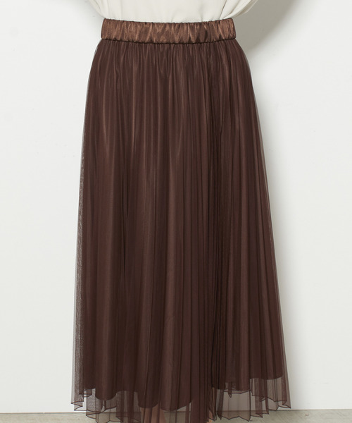 Tiara(ティアラ)の「チュールプリーツスカート(スカート・レディース・チャコールグレー/ブラック/ブラウン/セージグリーン/グレー系その他・FREE)」の17枚目の写真