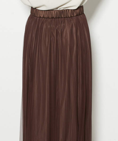 Tiara(ティアラ)の「チュールプリーツスカート(スカート・レディース・チャコールグレー/ブラック/ブラウン/セージグリーン/グレー系その他・FREE)」の18枚目の写真