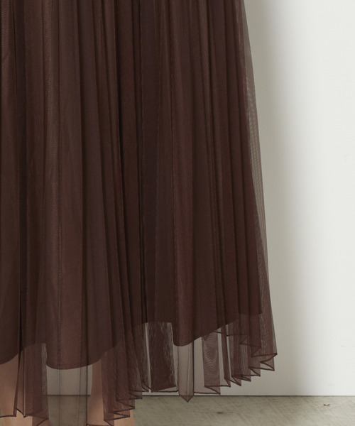 Tiara(ティアラ)の「チュールプリーツスカート(スカート・レディース・チャコールグレー/ブラック/ブラウン/セージグリーン/グレー系その他・FREE)」の19枚目の写真