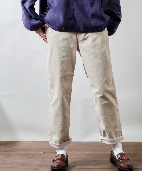 cepo（セポ）の「コーデュロイ　ホールドアップクロップドパンツ　２（その他パンツ・レディース・グレー/オフホワイト/サックスブルー/ワインレッド/オリーブ・S/M/L）」の2枚目の写真