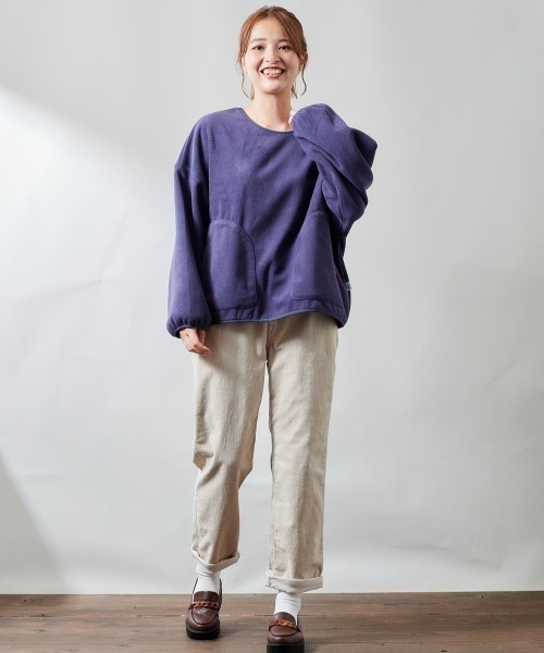 cepo（セポ）の「コーデュロイ　ホールドアップクロップドパンツ　２（その他パンツ・レディース・グレー/オフホワイト/サックスブルー/ワインレッド/オリーブ・S/M/L）」の6枚目の写真