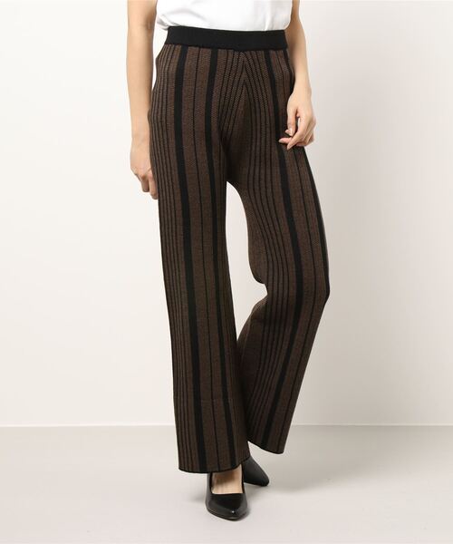 archives(アルシーヴ)の「ストライプジャガードニットパンツ(その他パンツ・レディース・ブラック/グリーン/モカ・MEDIUM)」の22枚目の写真