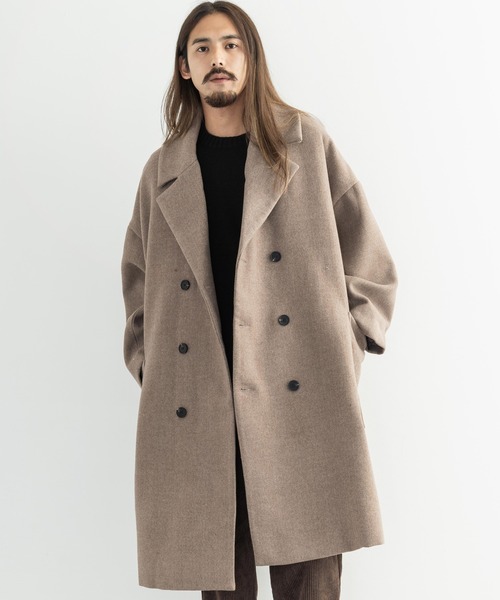 Revo.（レボ）の「Revo. レヴォ オーバーサイズ ダブルチェスターコート TH-3081（チェスターコート・メンズ・グレー/ライトベージュ/チャコール・1(M)/2(L)）」の10枚目の写真