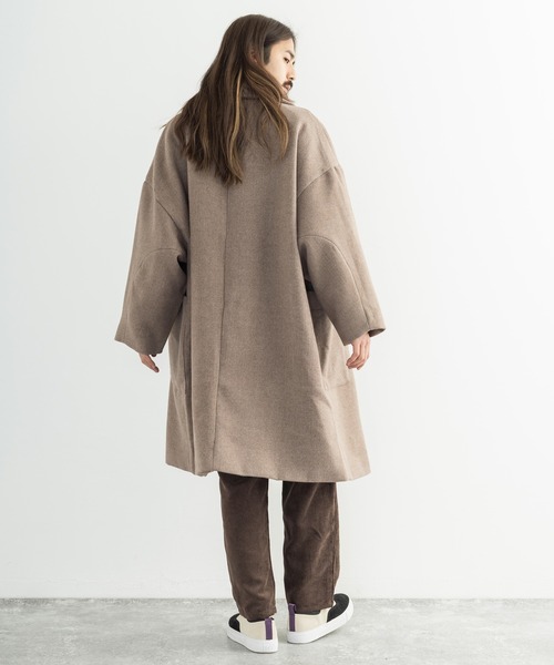 Revo.（レボ）の「Revo. レヴォ オーバーサイズ ダブルチェスターコート TH-3081（チェスターコート・メンズ・グレー/ライトベージュ/チャコール・1(M)/2(L)）」の12枚目の写真