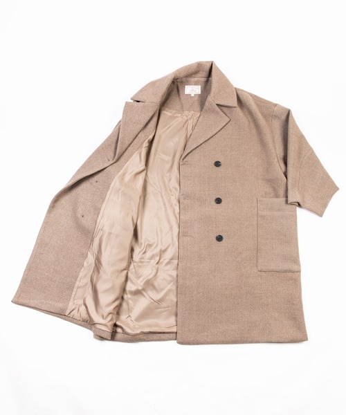 Revo.（レボ）の「Revo. レヴォ オーバーサイズ ダブルチェスターコート TH-3081（チェスターコート・メンズ・グレー/ライトベージュ/チャコール・1(M)/2(L)）」の15枚目の写真