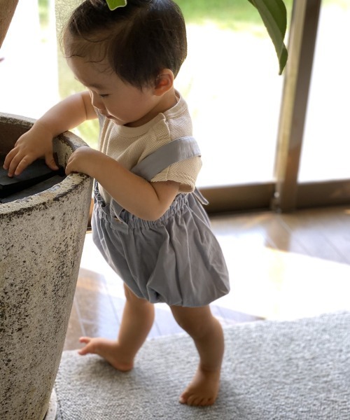 【くー】maisonmarelle サスペンダー付きブルマ Maison Marelle】Bloomer straps TERNES check green& caramel