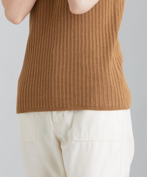 green label relaxing（グリーンレーベルリラクシング）の「[ 手洗い可能 ] CFC アメスリ タンクトップ + カーディガン ツイン ニット（カーディガン/ボレロ・レディース・ブラック/ケリー/ナチュラル/ブラウン・FREE）」の5枚目の写真