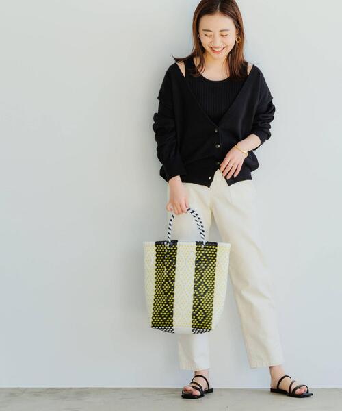 green label relaxing（グリーンレーベルリラクシング）の「[ 手洗い可能 ] CFC アメスリ タンクトップ + カーディガン ツイン ニット（カーディガン/ボレロ・レディース・ブラック/ケリー/ナチュラル/ブラウン・FREE）」の21枚目の写真