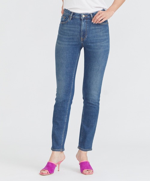 ESTNATION(エストネーション)の「JEANERICA / ハイライズスリムストレートデニムパンツ(デニムパンツ)」|コバルトブルー