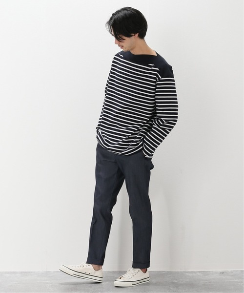 EDIFICE(エディフィス)の「KNIT BOAT BASQUE BORDER(Tシャツ/カットソー・メンズ・ダークブルー・MEDIUM/LARGE)」の6枚目の写真