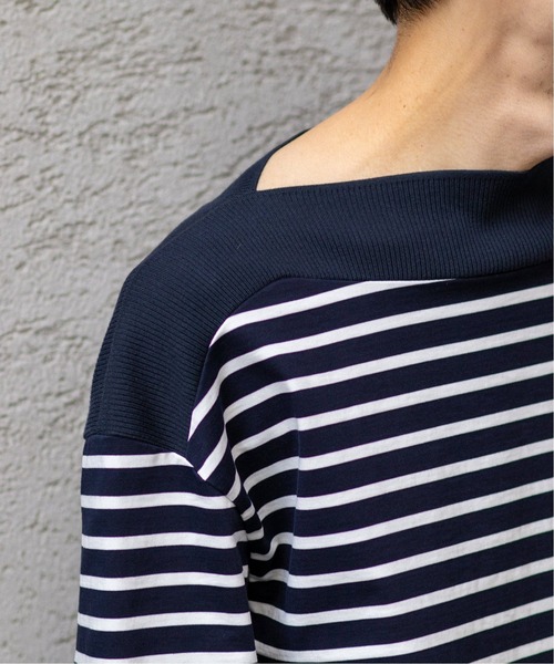 EDIFICE(エディフィス)の「KNIT BOAT BASQUE BORDER(Tシャツ/カットソー・メンズ・ダークブルー・MEDIUM/LARGE)」の15枚目の写真