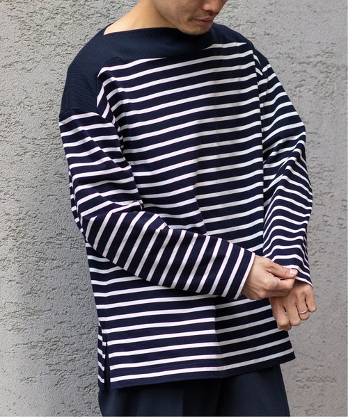 EDIFICE(エディフィス)の「KNIT BOAT BASQUE BORDER(Tシャツ/カットソー・メンズ・ダークブルー・MEDIUM/LARGE)」の16枚目の写真