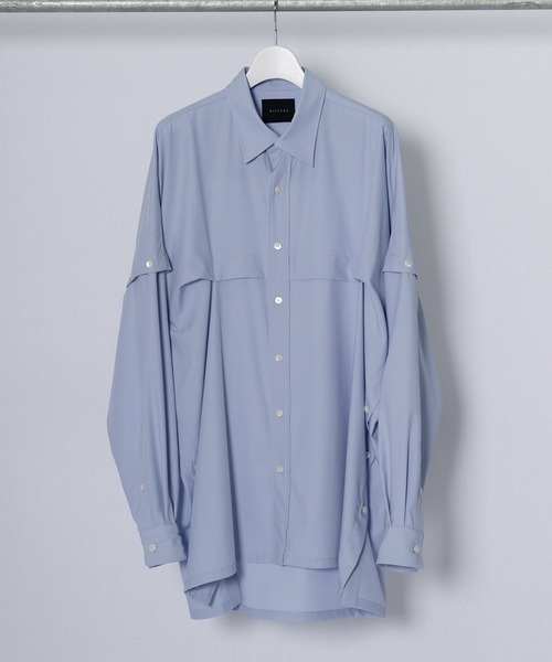 Wizzard（ウィザード）の「Wizzard ウィザード / DETACHABLE SLEEVE SHIRTS デタッチャブルスリーブシャツ（シャツ/ブラウス・メンズ・ブラウン系その他/ブルー系その他/ラベンダー・1/2/3）」の3枚目の写真