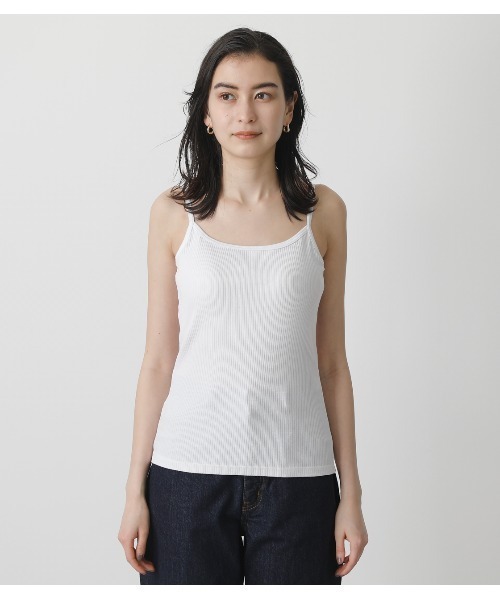 AZUL by moussy(アズールバイマウジー)の「BASIC BACK OPEN CAMISOLE/ベーシックバックオープンキャミソール(キャミソール・レディース・カーキ/ホワイト/ブラック/ライトベージュ・MEDIUM/SMALL)」の2枚目の写真
