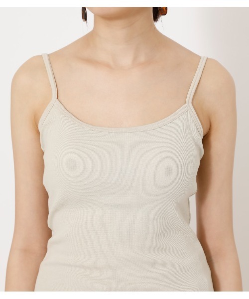 AZUL by moussy(アズールバイマウジー)の「BASIC BACK OPEN CAMISOLE/ベーシックバックオープンキャミソール(キャミソール・レディース・カーキ/ホワイト/ブラック/ライトベージュ・MEDIUM/SMALL)」の12枚目の写真