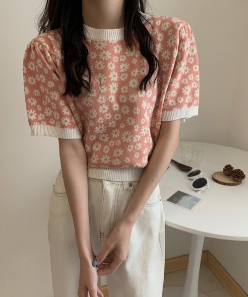 ABITOKYO（アビトーキョー）の「花柄クルーネックブラウス（シャツ/ブラウス・レディース・ブラック/パープル/オレンジ/ブルー・FREE）」の12枚目の写真
