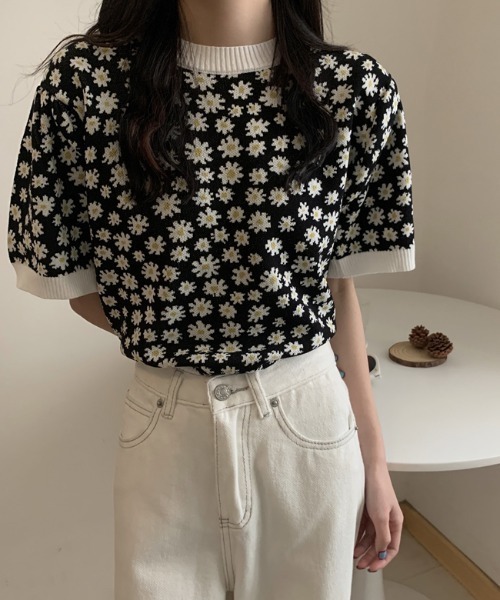 ABITOKYO（アビトーキョー）の「花柄クルーネックブラウス（シャツ/ブラウス・レディース・ブラック/パープル/オレンジ/ブルー・FREE）」の20枚目の写真