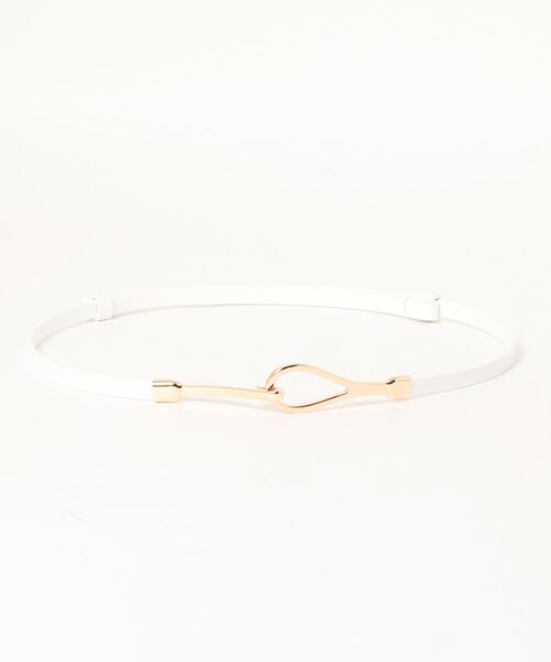 NATURAL BEAUTY BASIC（ナチュラルビューティーベーシック）の「Ｕバックルフックベルト（ベルト・レディース・ダークブラウン/オフホワイト/ベージュ系その他2・FREE）」の2枚目の写真