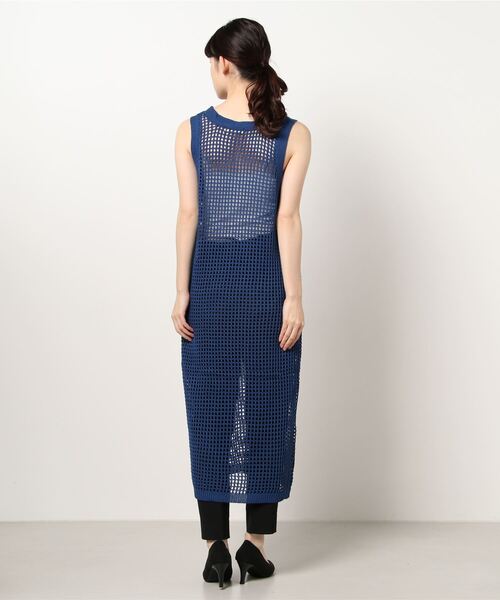 cepo（セポ）の「メッシュニットワンピース（ワンピース・レディース・ブラウン/ベージュ/ブルー・M）」の5枚目の写真