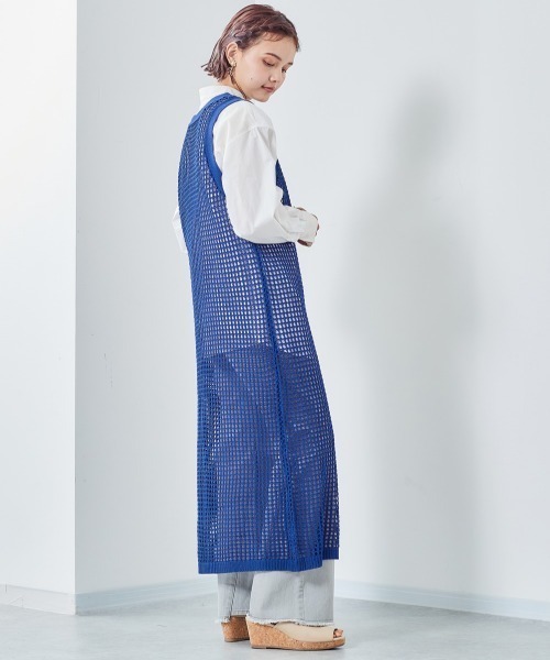 cepo（セポ）の「メッシュニットワンピース（ワンピース・レディース・ブラウン/ベージュ/ブルー・M）」の11枚目の写真